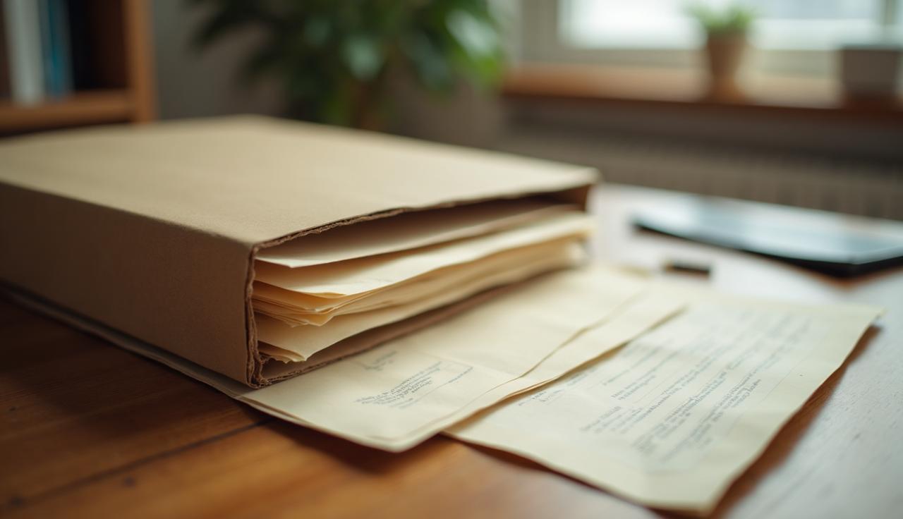 Dossier d'indivision sur bureau